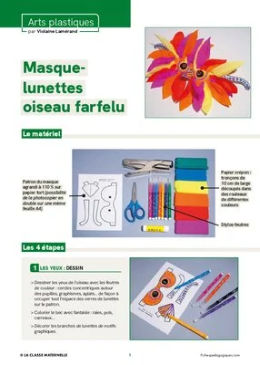Masque-lunettes oiseau farfelu