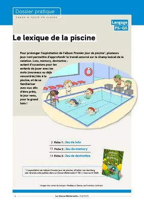 Le lexique de la piscine