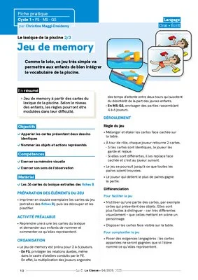 Le lexique de la piscine