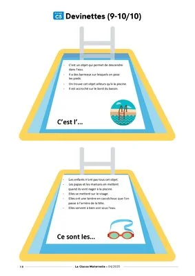 Le lexique de la piscine