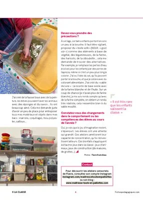 « Je crée des bacs sensoriels pour mes élèves »