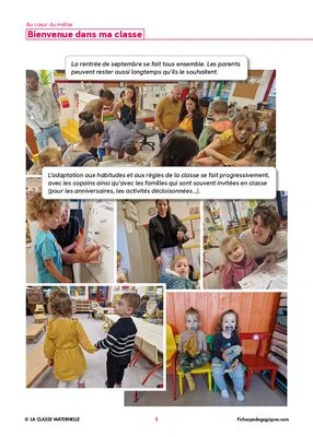 Bienvenue dans ma classe : l'accueil des nouveaux