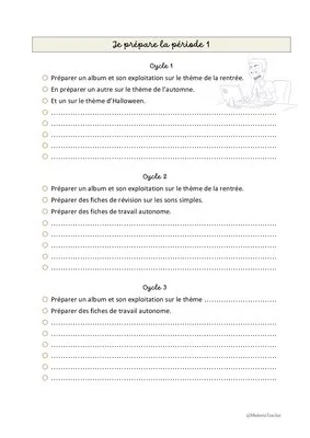 Le planner du remplaçant 2025-2026