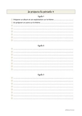 Le planner du remplaçant 2025-2026