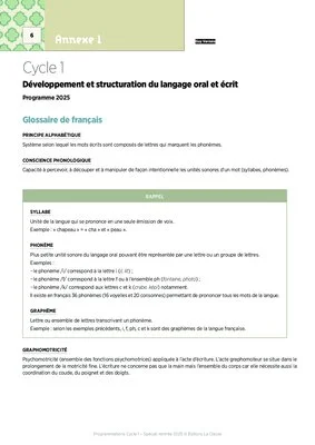 Programmations GS 2025-2026 - Français & Mathématiques