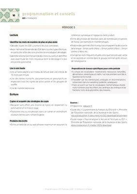Programmations CE1 2025-2026 - Mathémathiques & Français