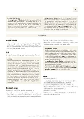Programmations CM1 2025-2026 - Mathémathiques & Français