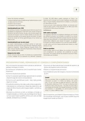Programmations CM2 2025-2026 - Mathémathiques & Français