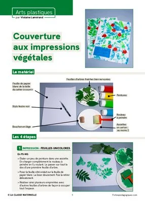 Couverture aux impressions végétales