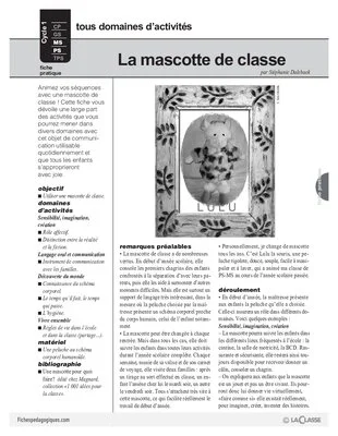 Mascotte de classe