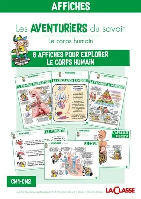 Les AVENTURIERS du savoir : Le corps humain (6 affiches)