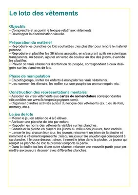 Loto des vêtements