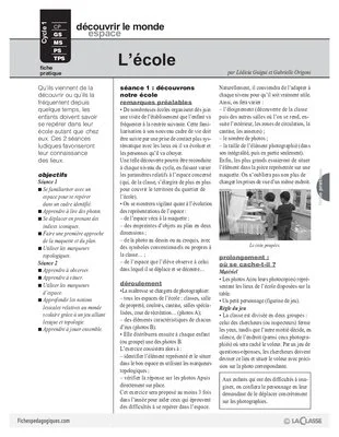 Découvrir l'école