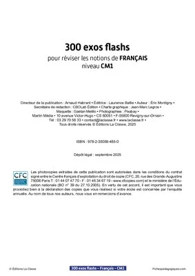 300 exos flashs de français niveau CM1-CM2