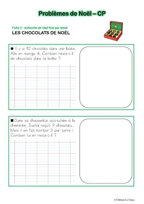 Problèmes de Noël CP