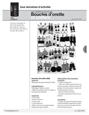 Ateliers autonomes (8) / Bijoux