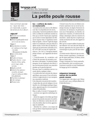 Colliers de mots (1) / La petite poule rousse