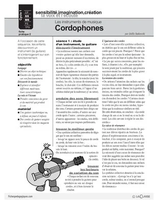 Les instruments de musique : Cordophones