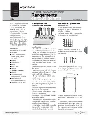 Rangements en tous genres