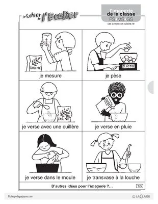 Imagerie: Les actions en cuisine (1)