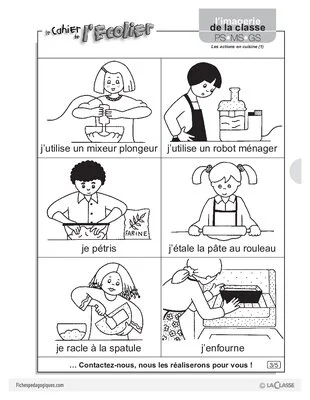 Imagerie: Les actions en cuisine (1)