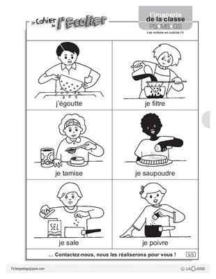 Imagerie: Les actions en cuisine (1)