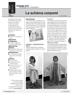Le schéma corporel (langage)