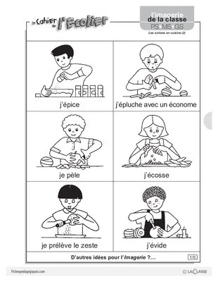 Imagerie: Les actions en cuisine (2)