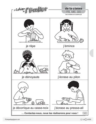 Imagerie: Les actions en cuisine (2)