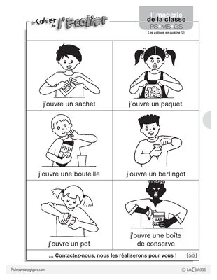 Imagerie: Les actions en cuisine (2)