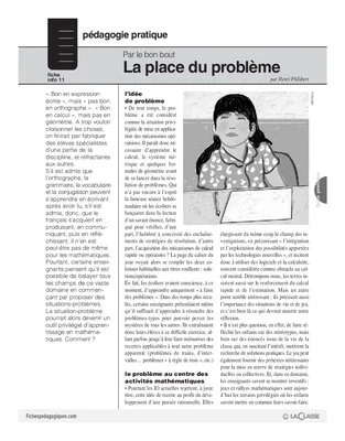 La place du problème