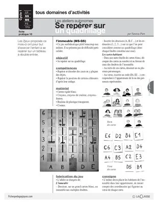 Ateliers autonomes (10) / Quadrillage