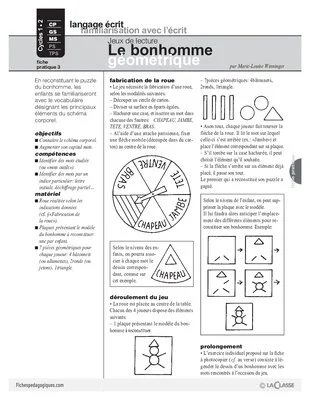 Jeux de lecture (3) / Le bonhomme géométrique