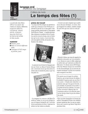 Colliers de mots (3) / Le temps des fêtes (1)