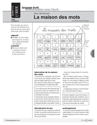 Jeux de lecture (4) / La maison des mots