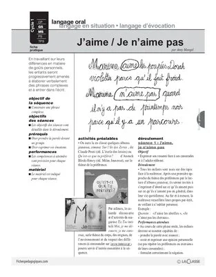 J'aime / Je n'aime pas (langage)