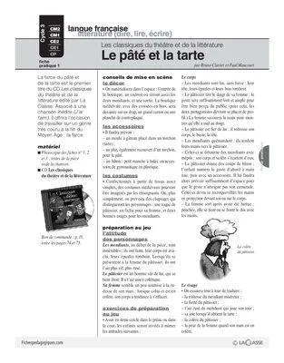 Le pâté et la tarte (Théâtre)