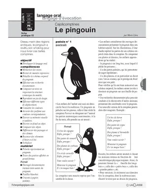 Cajolicomptines (15) / Le pingouin