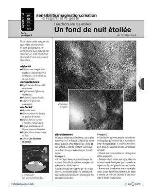 Léa découvre les étoiles (6) / Un fond de nuit étoilée