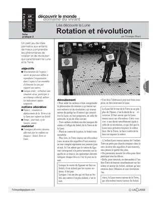Léa découvre la Lune (2) / Rotation et révolution