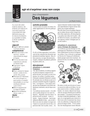 Jeux d'expression (6) / Des légumes