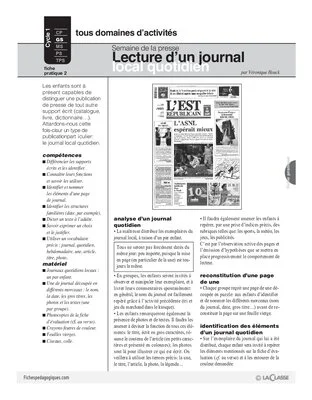 Presse (2) / Lecture d'un journal local quotidien