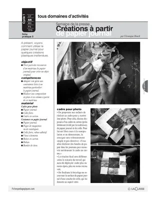 Presse (5) / Créations à partir de papier journal