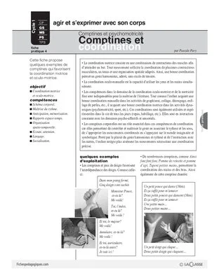 Comptines et psychomotricité (4) / Comptines et coordination