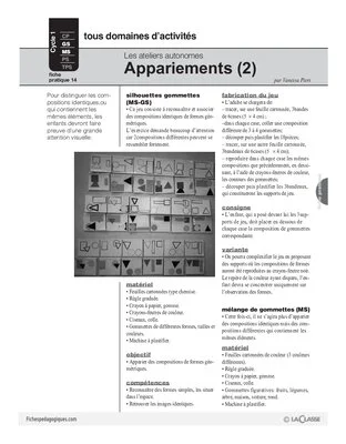 Ateliers autonomes (14) / Appariements (2)