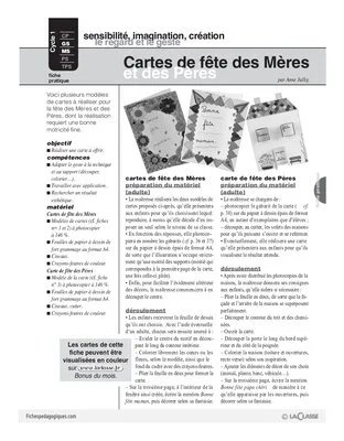 Cartes de fête des mères et des pères