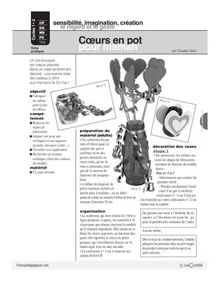 Coeurs en pot pour maman