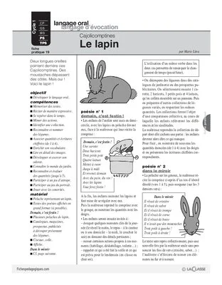 Cajolicomptines (19) / Le lapin