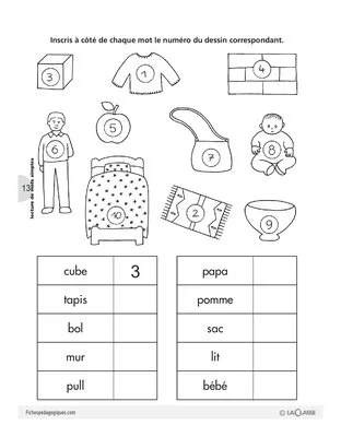 Jeux de lecture (9) / Lire des mots simples