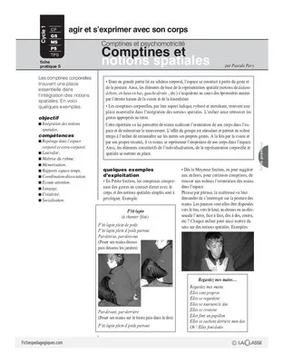 Comptines et psychomotricité (5) / Comptines et notions spatiales